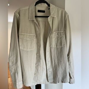 All Saints Cream Long sleeve shirt New With Tags Size Medium